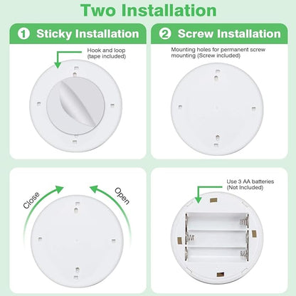 KINDEEP Spotlight Battery Operated, RGB Wireless LED Puck Light, Stick on Mini Accent Light, Dimmer & Timer Uplight with Remote, 4000K Warm White, for Picture Artwork Painting Plants 6 Pack