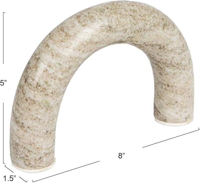 Creative Co-Op Marble Arch Tabletop Shelf Decor, Beige