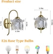 GEEZO Vintage Battery Operated Wall Sconce, with Rechargeable Battery Powered Wall Light with Remote Control for Bedside Bedroom