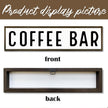 Coffee Bar Signs for Kitchen, Farmhouse Decor for Shelf, Rustic Wooden Wall Hanging Sign, Coffees Decoration for Cafe, Bar or Coffee Corner, Decorative Wooden Box Signs, 17.8x4x1.2 inches