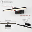 JUSHENG Black Picture Lights for Wall Battery Operated Gallery Lights 3CCT Dimmable Art Lamp Wireless Painting Lights for Display, Portraits 15.35'' Inch 3W