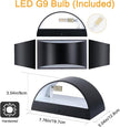 Black Modern LED Wall Sconce (with G9 Bulbs) Hardwired Indoor Wall Lights Up and Down Wall Mount Lamps for Hallways, Bedrooms, Hallways, Living Room 3000K Warm White