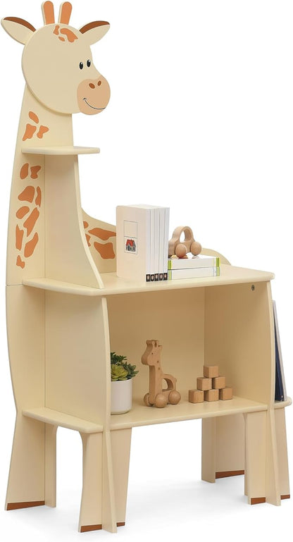 Delta Children Giraffe Bookcase - Greenguard Gold Certified, Yellow