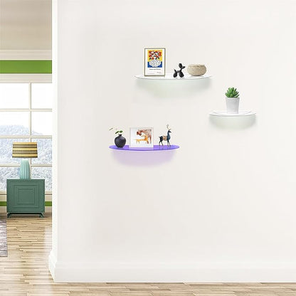 SetGame 2-Pack 24 Inch Acrylic Wall Shelves Wall Decor Wall Mounted, Floating Bookshelves Wall Ledge Shelf, Acrylic Shelves for for Action Figures Display, Room Décor, Space Saving, Items Organizer