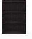 Furinno PASIR Book Shelf, 3-Tier Bookshelf, Storage Shelves Bookcase, 9.7 x 23.7 x 31.5, for Living Room, Bedroom, Home Office, Espresso