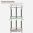 Spice Rack, Set of 2 Lazy Susan Organizer, 3-Tier Turntable Organizer, Rotating Spice Rack Organizer For Cabinet, Compact and Versatile, Greige and Black SR23L2BG