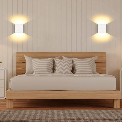 Lightess Rechargeable Wall Sconce Set of 2 with Touch Switch, Dimmable Indoor Wall Lights Battery Powered for Hallway, Warm White, LG9939113