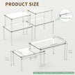 2Pack Acrylic Cabinet Organizer, Clear Cabinet Organizer Shelf, Spice Rack Organizer for Cabinet for Dishes, Spices, Soda Cans and Bottles, Stackable Shelves House Essentials for Gift