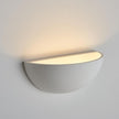 Repaintable Hardwired Wall Sconce, Minimalist Half-Sphere Gypsum Wall Light Fixture, Pure White Wall Mounted Lamp, Classic G9 Bulb Walls Lighting for Bedroom, Living Room, Hallway Decor