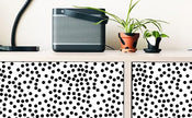 17.3”x300” Black and White Polka-Dot Wallpaper Self-Adhesive Contact Paper Moire Dot Peel and Stick Decorative Wallpaper Spots Contact Paper for Walls Bedroom Living Room