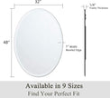 VocalStar Frameless Oval Mirror, 48