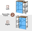Mini Fridge Stand with Storage Shelves, Wine Cabinet, Microwave Stand, Coffee Bar, TV Stand, Bakers Rack, Beverage Refrigerator Table Adjustable for Dorm Apartment Kitchen Rustic Brown