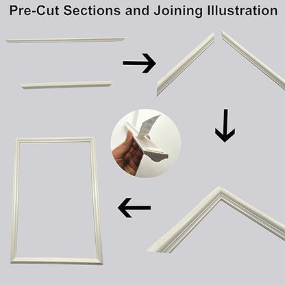 Peel and Stick Wall Molding Kit, Pre-Cut Mitered Picture Frame Molding for Wall (16" x 24"), DIY Wainscoting Wall Trim, Paintable Rigid PS Trim, 4 Panels, White