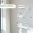 Fire Escape Wall Shelf White - Modern New York City Wall Decorative Display Ladder Floating Shelves for Bedroom, Home Décor, Action Figure Display (2.5-Tier)