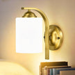 Wall Sconces Lights Lamp for Bedroom Bathroom, Modern Vanity Light Fixtures, Gold Farmhouse Wall Mount Lighting Lanterns with Glass Shade for Living Room Mirror Hallway Kitchen