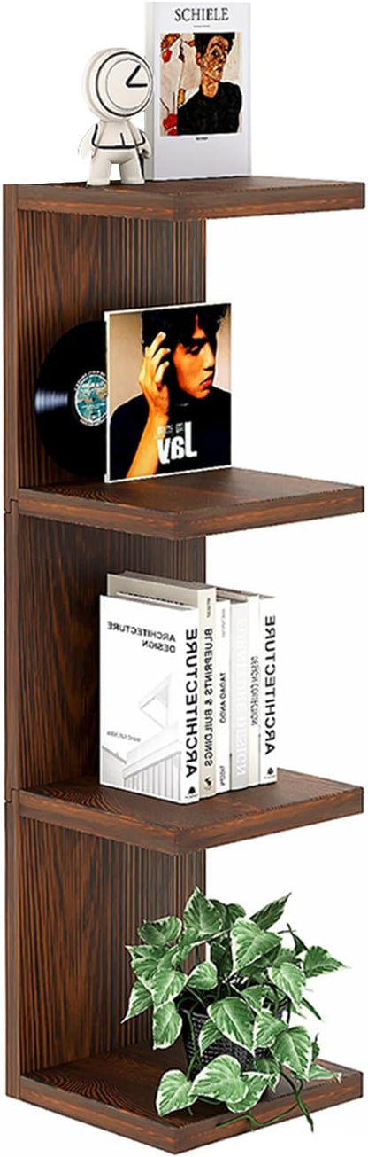 Lack Wall Shelf,Display Floating Shelf (Solid Wood, 4 Tier)