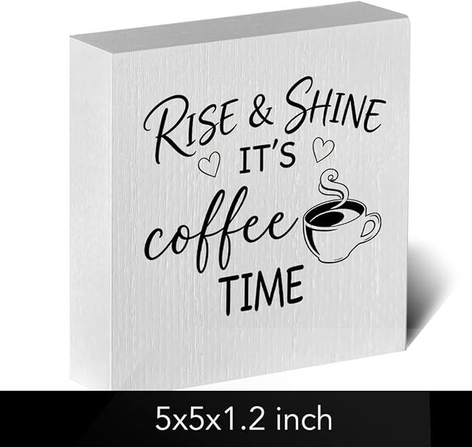 Farmhouse Coffee Bar Sign 5x5 Inch - 