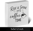 Farmhouse Coffee Bar Sign 5x5 Inch - 