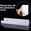 Blulu 8 Packs 14 Inch Acrylic Floating Shelf Wall Mounted Invisible Acrylic Shelf Ledge Floating Bookshelf for Living Room Office Bedroom Bathroom Kitchen Decoration Space Save (White)