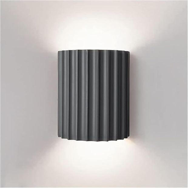 Nordic Minimalism Vintage Lamp Light Geometric Wall Lamp LED Wall Sconce Up Down Wall Lamp Resin Wall Spot Accent Lighting Indoor Lamps Night Lights for Living Room Bedroom Hallway(Gray)