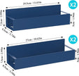 4 Pack Magnetic Spice Storage Rack Organizer for Refrigerator and Oven, Royal Blue Fridge Organizers and Storage