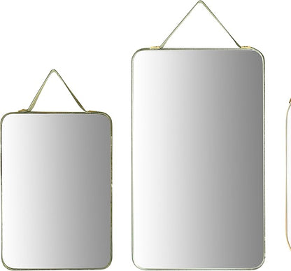 Creative Co-Op Various Velvet Edged Wall Mirrors, Multicolor, Set of 6