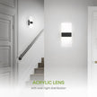 ASD LED Indoor Wall Mount Light Fixture - 12 Inch 12W Modern Interior Matte Black Dimmable Wall Sconce Light - UL 2700K-5000K Adjustable - Hallway, Bedroom LED Wall Lights