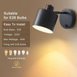 LIGHTESS Wall Sconce with Switch Farmhouse Wall Sconces with on Off Dimmer Black Industrial Hardwired Wall Lights Rustic Dimmable Wall Lamp for Bedroom Living Room Hallway,Set of Two