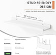 Floating Picture Ledge Shelves Set of 4, 24 Inch Shelves with Lip - Large Nursery Book Shelf for Toys Storage, Kids Bookshelf, Living Room, Bedroom Decor Frames