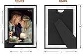 IZIDDO 5x7 Picture Frames Set of 4,Black Glass Photo Frame,for Wall Mount or Tabletop Standing,Gift Picture Frame, Horizontally or Vertically (5x7, Black)