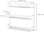 ClosetMaid 3-Tier Hanging Wall Mounted Metal Rack for Spices, Shelf Storage, Pantry Organization, Laundry, Kitchen, Bathroom, White, 8022