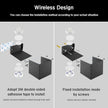 HEQIQEH Modern Battery Operated Cube Wall Sconces, LED Indoor Up and Down Wall Lamp with Remote Control, Dimmable Cordless Wall Lighting Fixtures for Living Room,Bedside (Black - 2 Pack)