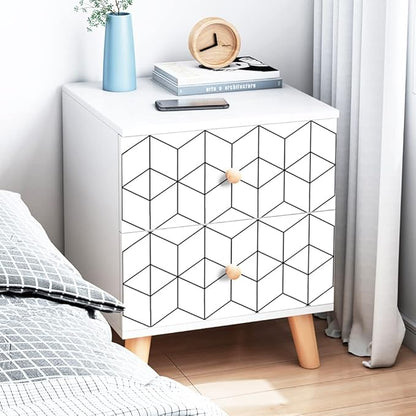 393"x17.3" Wallpaper Geometric Peel and Stick Wallpaper White and Black Contact Paper Stripe Wall Paper Self-Adhesive Removable Wallpaper for Wall Covering Vinyl Rolls