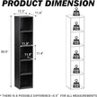 5 Cube Storage Organizer, 5 Tier Cube Low Bookcase Freestanding Storage Display Organizer, Five-Cubes Open Shelf Bookshelf for Home Office (Black, 5-Cube)