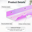Iridescent Rainbow Acrylic Floating Shelves,15in Kids Wall Mounted Nursery Bookshelves, Display Ledge for Books Toys Cosmetic, Bathroom Bedroom Living Room Wall Decor and Storage, 2 Pack