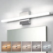 Combuh 24 Inch Chrome Vanity Light Fixtures for Mirror Long Led Bars for Bathroom, Modern No Glare 5 Color Adjustable Easy Install Rustproof Simple Slim Lighting Bright for Powder Room