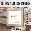 Wood Coffee Sign Funny Coffee Definition Sign Square Handmade Coffees Plaque For Kitchen Office Bar Decor Rustic Farmhouse Wall Art Wooden Coffees Bar Decor Signs 5.9x5.9 inches
