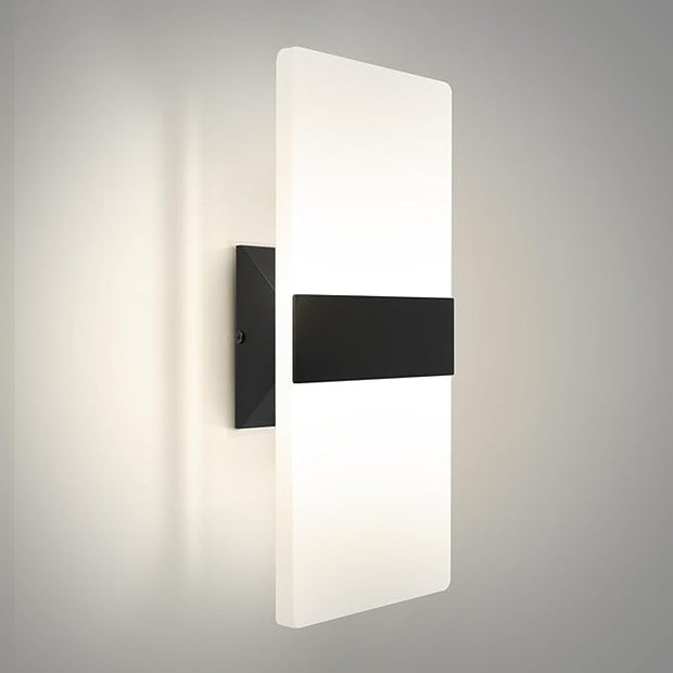 ASD LED Indoor Wall Mount Light Fixture - 14 Inch 24W Modern Interior Matte Black Dimmable Wall Sconce Light - ETL 2700K-5000K Adjustable - Hallway, Bedroom LED Wall Lights