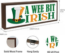 St Patricks Day Wooden Table Sign, Decorative Wooden Table Signs, St. Patrick's Day Themed Decor Decoration, Farmhouse Decor for Home Office, Irish Pride Gift, 9.5x3.1x1 inches
