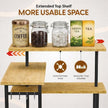 3-Tier Bamboo Corner Countertop Organizer with Extended Top Tier – Kitchen Counter Shelf for Small Spaces, Coffee Bar Organizer, Spice Rack, Bathroom Counter Storage, Space Saver