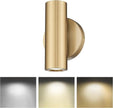 2-Light Wall Light, Brass Gold Wall Sconce, Indoor Up and Down Wall Lamp with Cover for Bedroom Bathroom Stair Entryway, Update WL4830-2W-BB-B