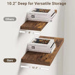Vivelove 10 Inch Deep Floating Shelves 16 inch Long, 16 x 10 Wide Wall Shelves with Invisible Brackets, for Bedroom Bathroom Living Room Kitchen Office, Farmhouse Home Decor, Set of 2, Rustic Brown