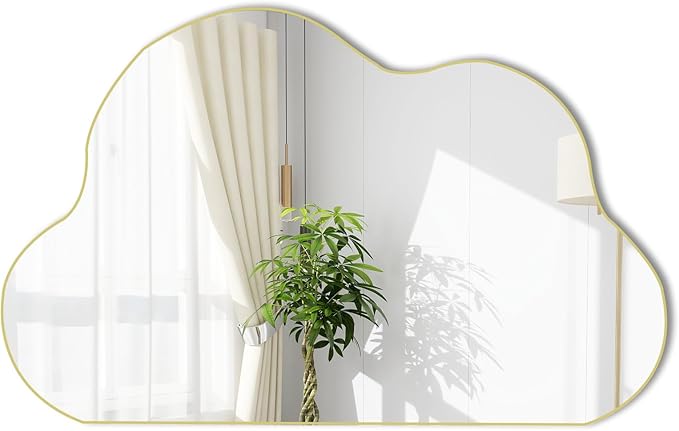POZINO Gold Irregular Mirror, 33.5