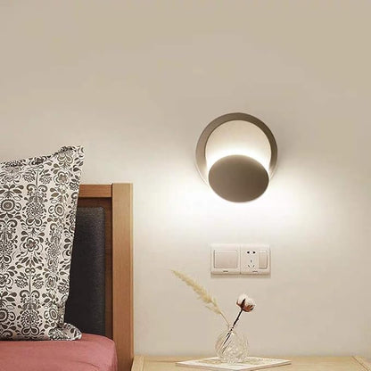 Chrasy Wall Sconce Modern 5W LED Wall Light 360 Degree Adjustable 110V Warm White Wall Lights for Bedside Kitchen Hallway TV Wall and Staircase (White)