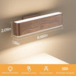 MOITA Magnetic Wireless Battery Operated Wall Sconce, Rechargeable Remote Control & Touch Control Wall Sconces Set of Two, 3-Color Temperatures LED Wall Lights, 360° Rotatable (Walnut, 2-Pack)