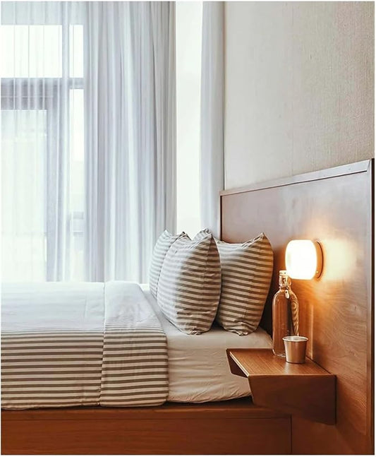 Modern Wall Sconce,Thick Glass Shade LED Fixture,Minimalist Round Wall Lamp for Bathroom Vanity, Bedroom Bedside, Living Room(Transparent)