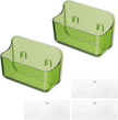 Diesisa 2pc Acrylic Wall Mount Organizer, Adhesive Cabinet Door Organizer,Acrylic Bathroom Shelves for Wall,No Drilling Hang Walls,with Self Adhesive Tape, for Bathroom, Kitchen, Living Room-Green