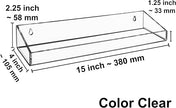 AMT 4 Pack Acrylic Floating Shelves, 15