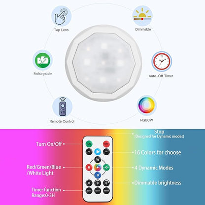 Boho Wall Decor Rechargeable Wall Sconce, 18 RGB Colors Dimmable Wireless Wall Lights Battery Operated Wall Sconce for Bedroom Living Room Hallway, Natural Hemp Rope Boho Decor