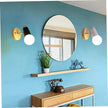 balacoo Minimalist Black Wall Lamp Solid Wood Sconce for Loft Modern Decor Space Saving Indoor Lighting for Bedroom Dining and More No Included